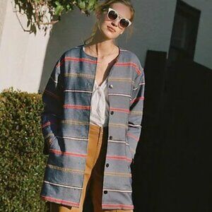 ANTHROPOLOGIE | DOLAN Piccadilly Striped Coat XS
